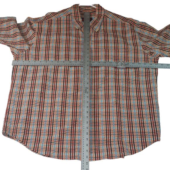 Austin Reed Madrid Plaid Shirt L Multicolor Vtg Cotton Button-Down, Relaxed Fit - Picture 7 of 12
